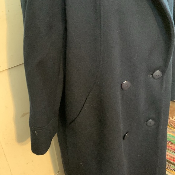 Vintage Alorna Petites Navy Blue Reefer-style Coat - Picture 4 of 17